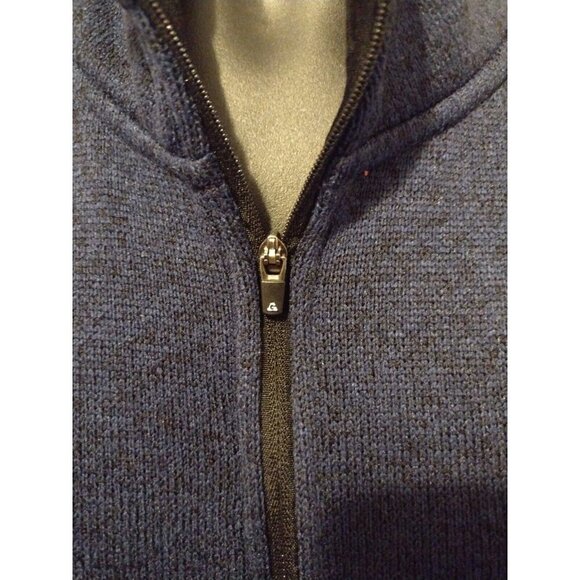 Men's Gerry 1/4 Zip Pullover Sweater Size Medium M Navy Blue Polyester - Picture 2 of 11
